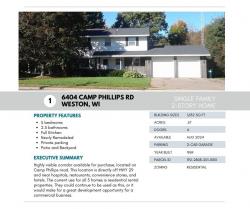 6404 Camp Phillips Road 4010 E. Everest Road, +3 Weston, WI 54476